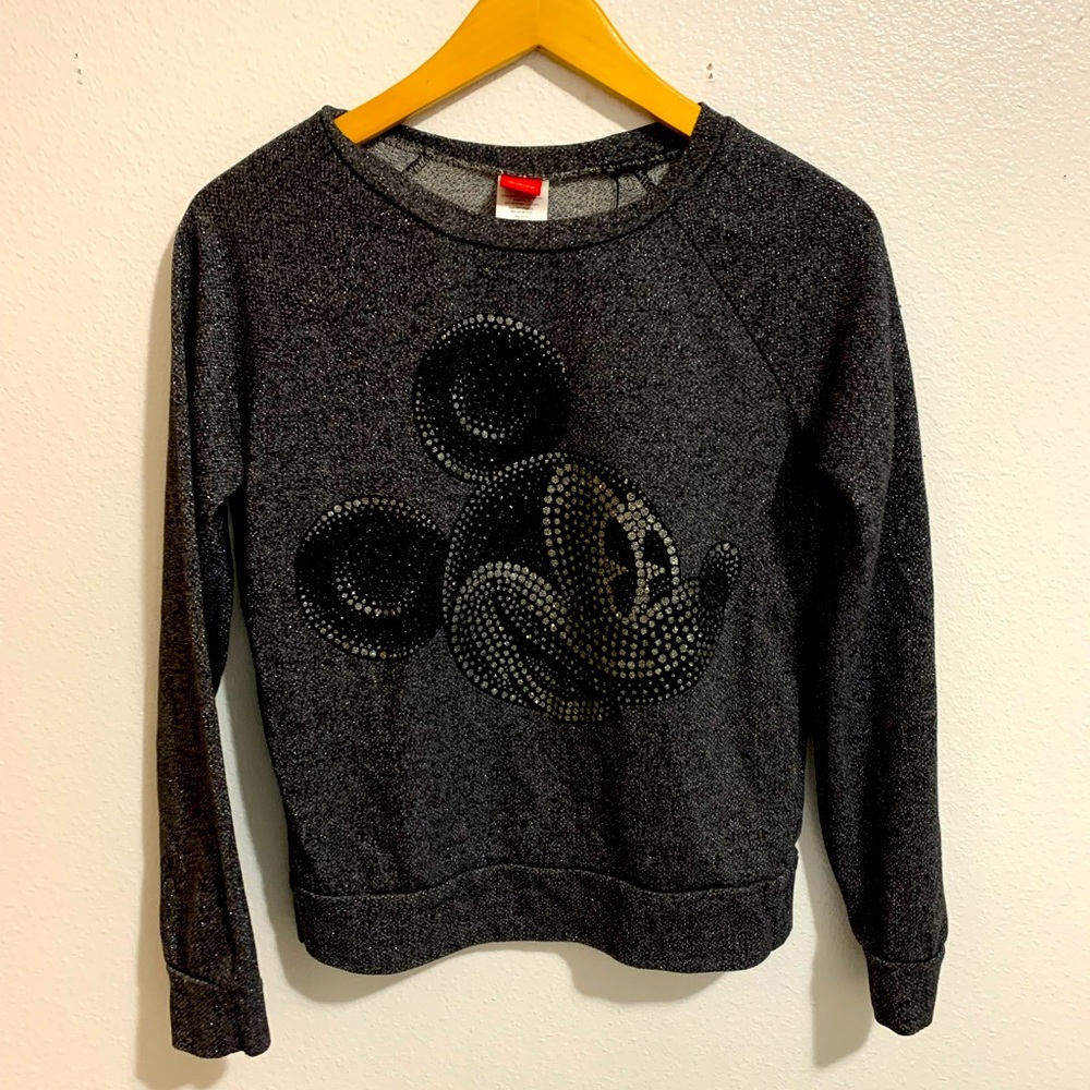 Cozy gray Mickey Mouse sweater women’s size M